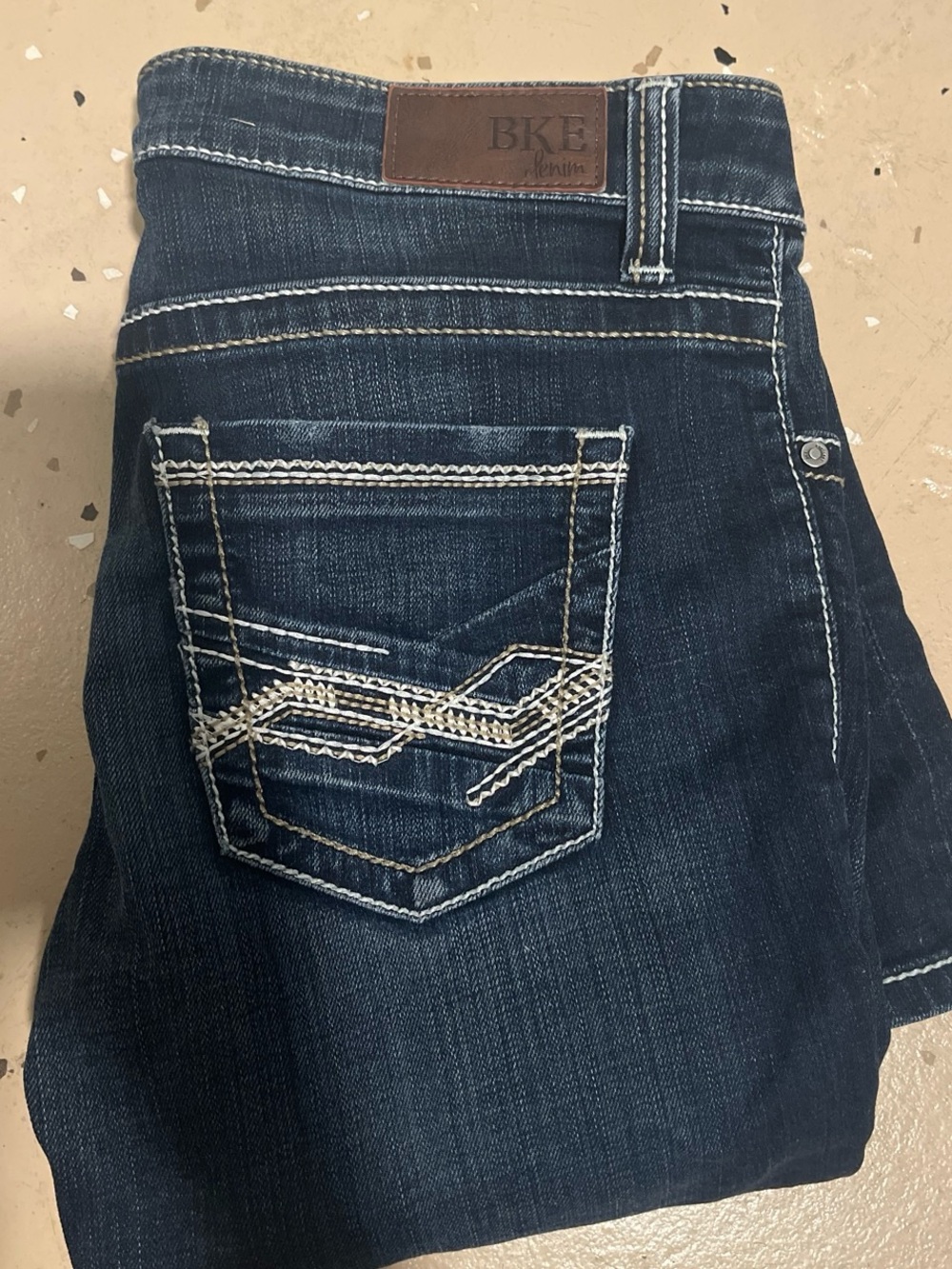 BKE women Dark Indigo Slim Straight Jeans